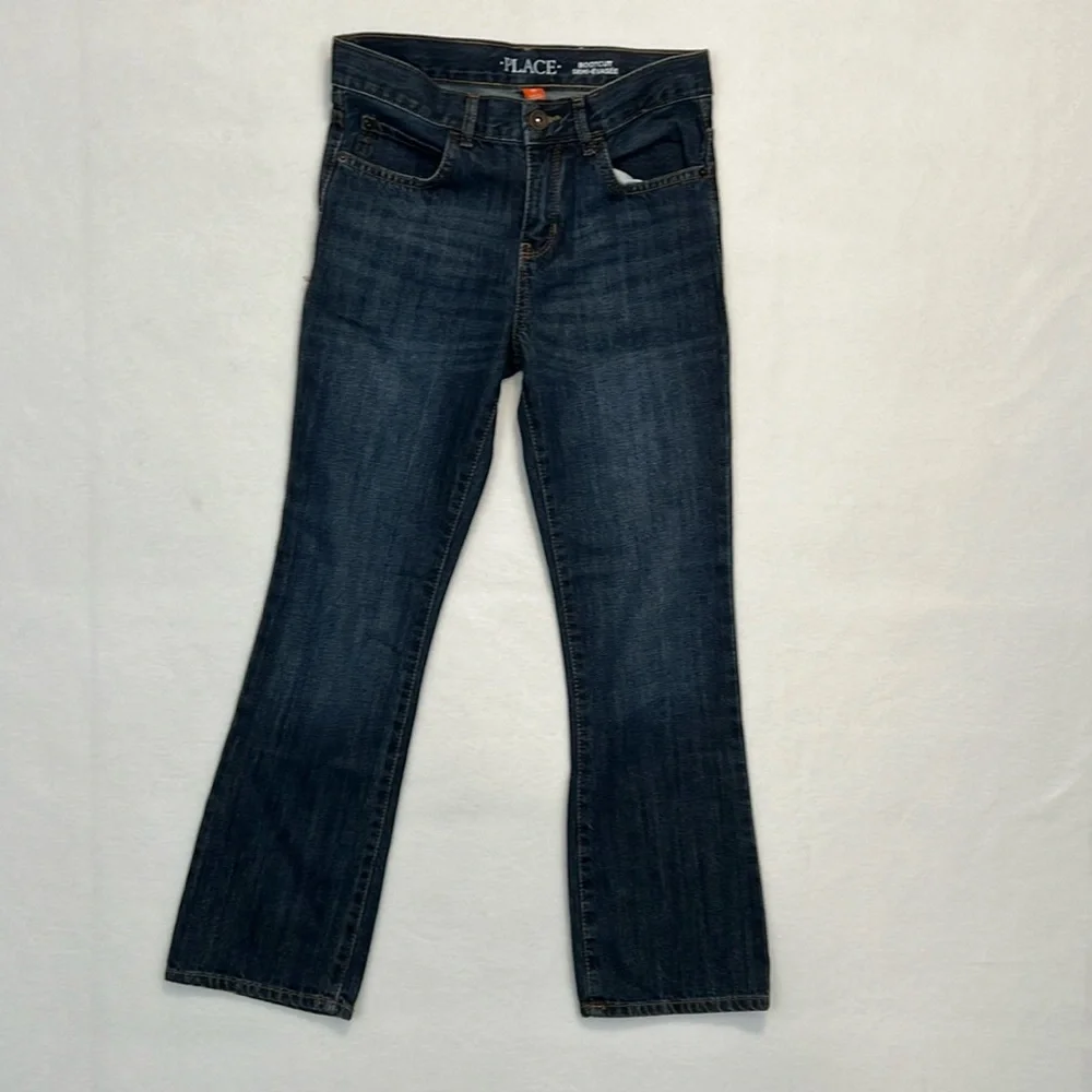Children’s Place Boys Dark Jupiter Blue Bootcut Jeans size‎ 10